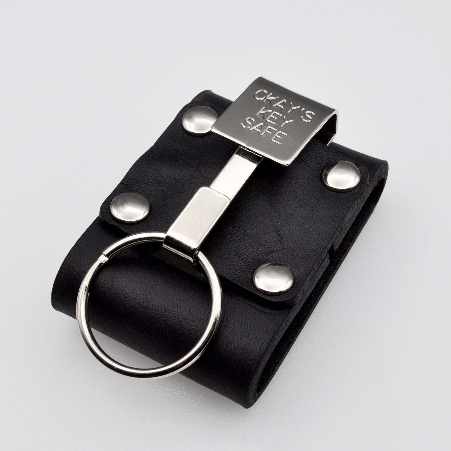 Okays Ultimate Key Keyper Nickel Plated Single Key Safe Belt Key Holder