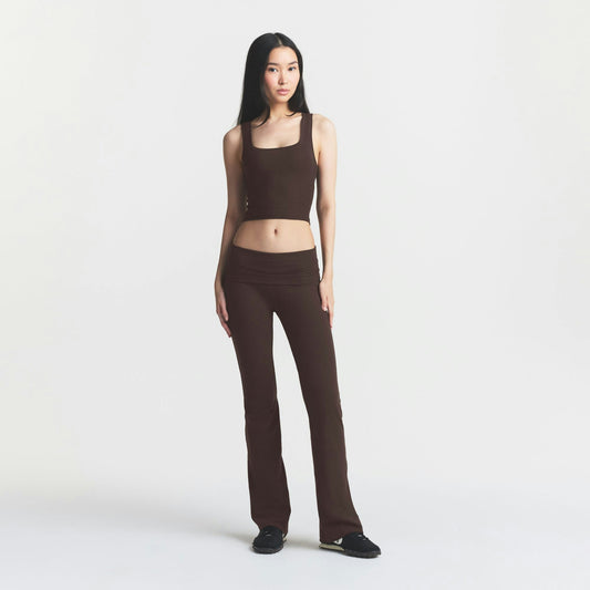COTTON JERSEY foldover pant