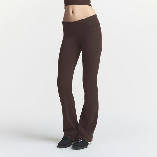 COTTON JERSEY foldover pant