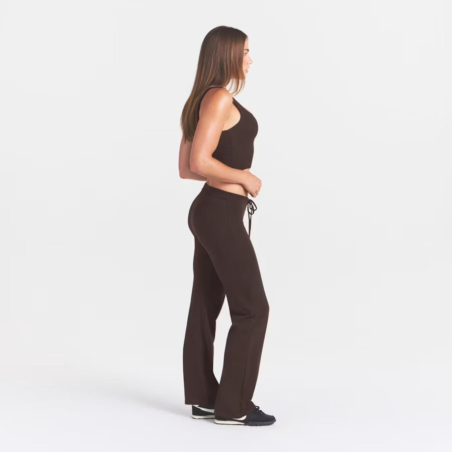COTTON JERSEY straight leg pant