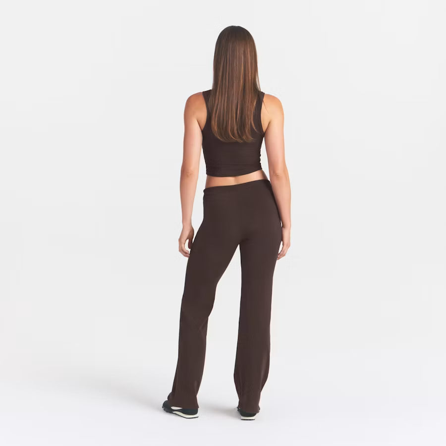 COTTON JERSEY straight leg pant