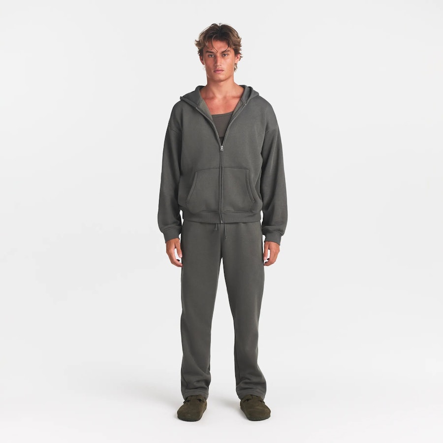 mens relaxed zip up hoodie
