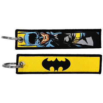 'Batman' Embroidered Metal Keychain