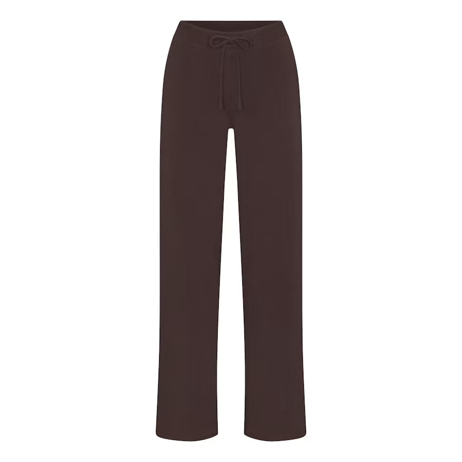 COTTON JERSEY straight leg pant
