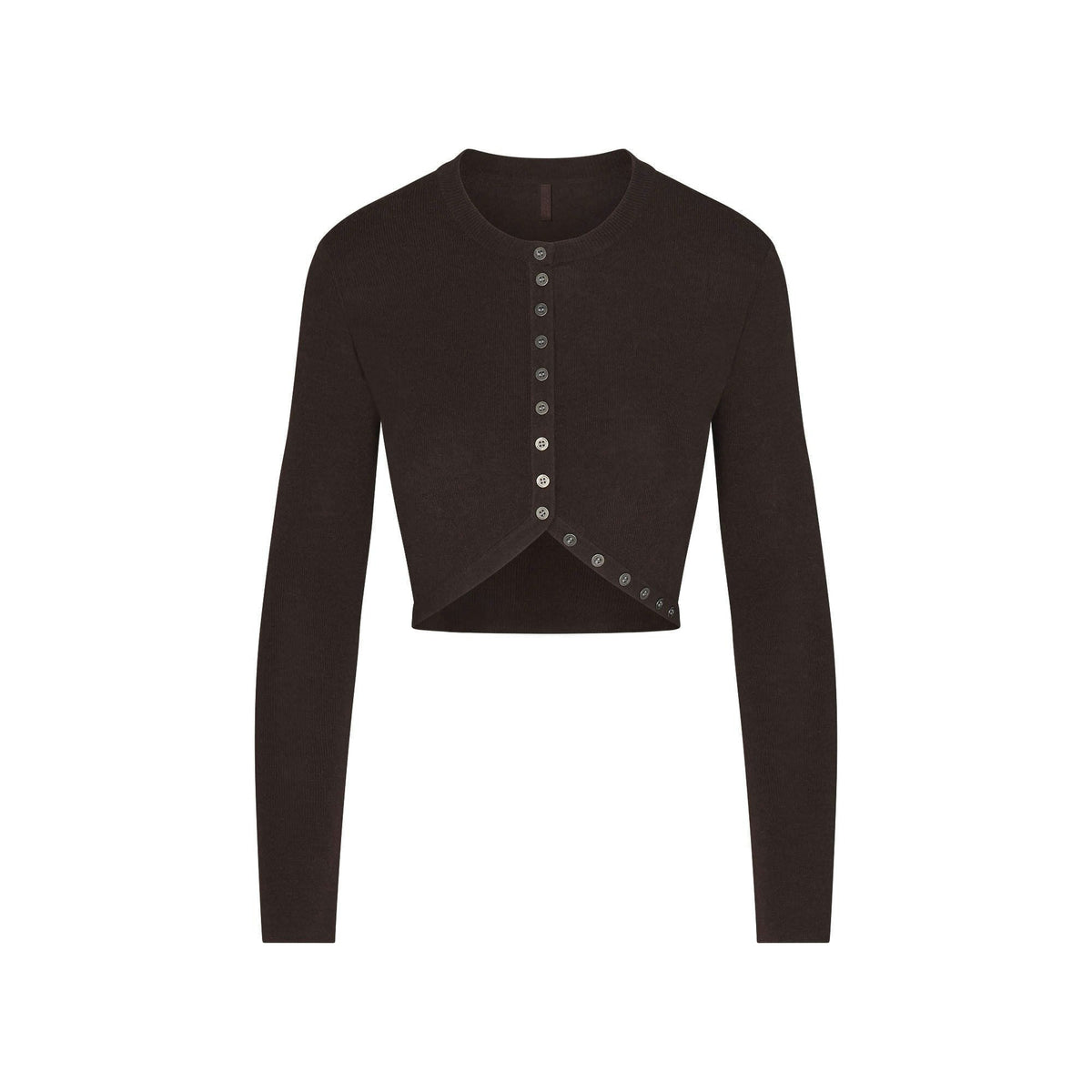 rounded cropped cardigan
