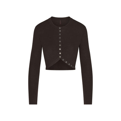 rounded cropped cardigan