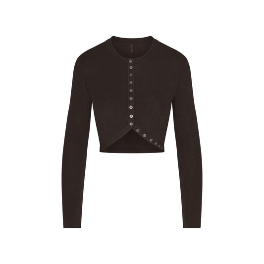rounded cropped cardigan