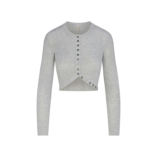 rounded cropped cardigan