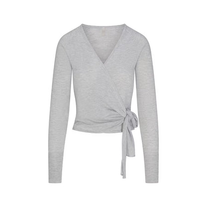 ESSENTIAL KNIT wrap sweater