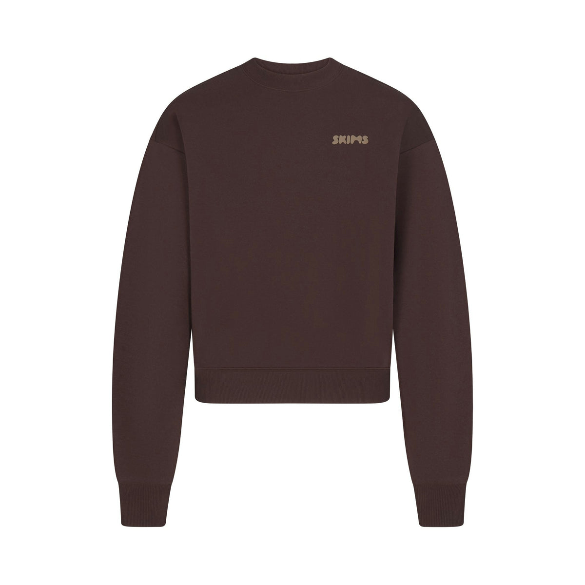 crewneck with embossed logo