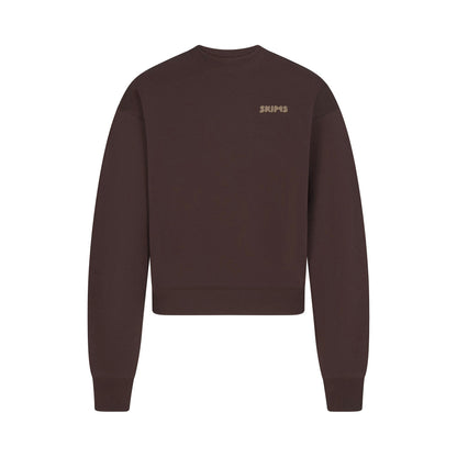crewneck with embossed logo