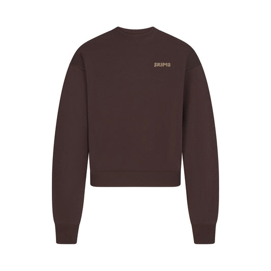 crewneck with embossed logo