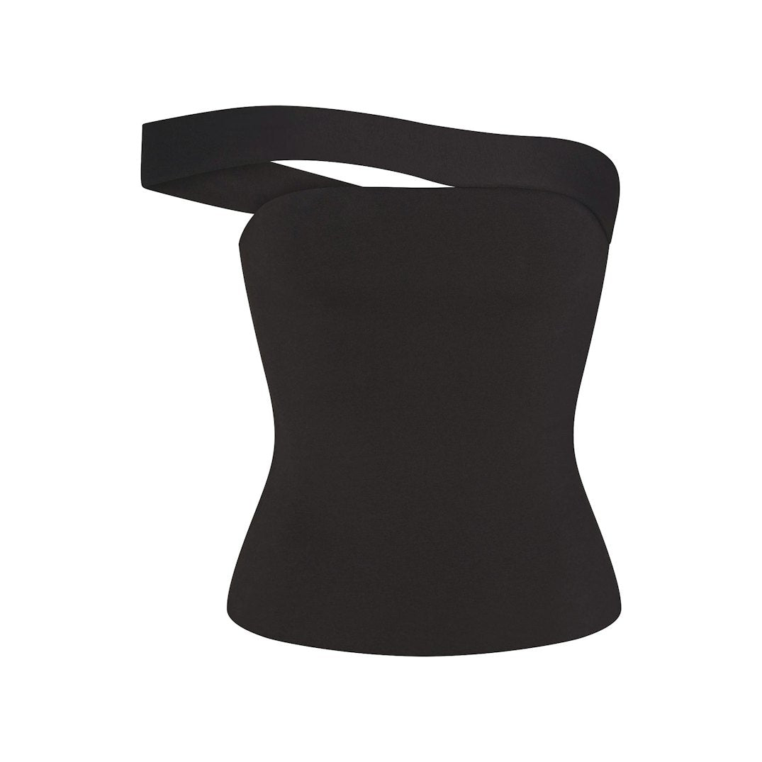COTTON JERSEY asymmetrical top