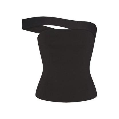 COTTON JERSEY asymmetrical top