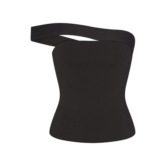COTTON JERSEY asymmetrical top