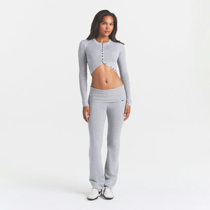 rounded cropped cardigan