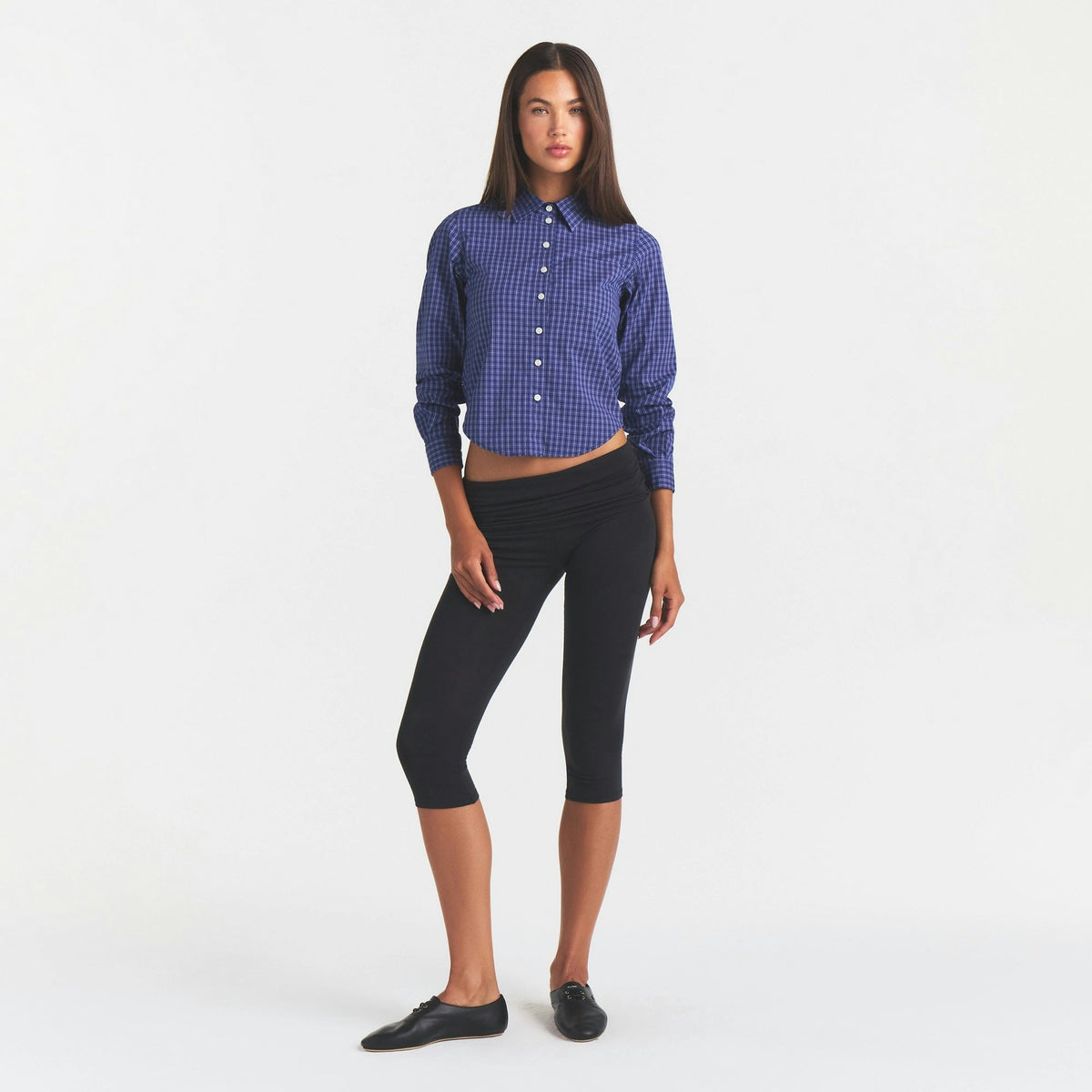 shrunken button up shirt