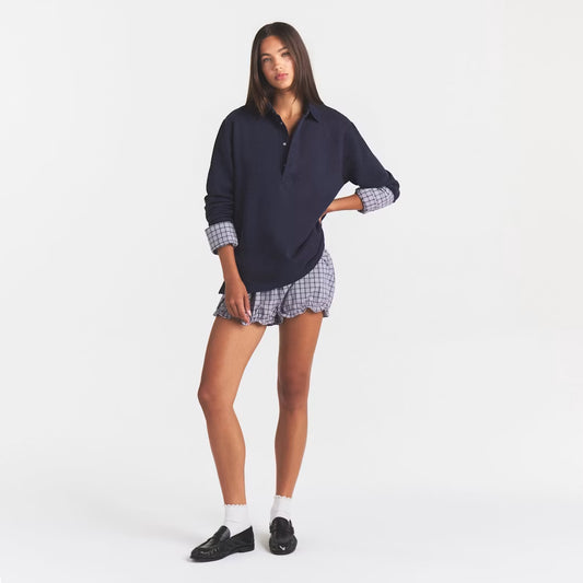BOYFRIEND FLEECE oversized polo 1