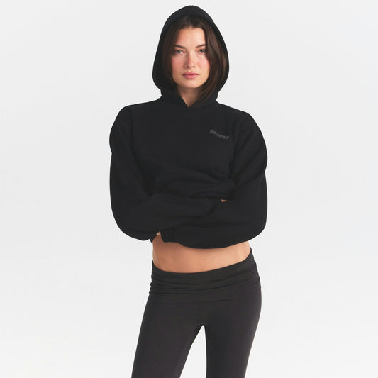hoodie with embossed logo