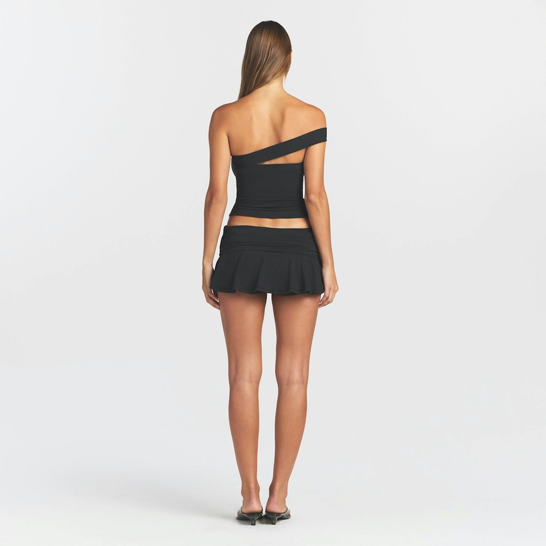 COTTON JERSEY asymmetrical top